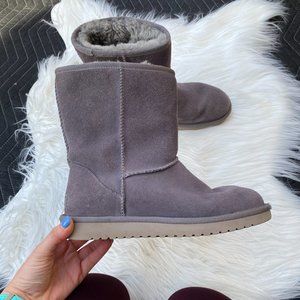 Koolaburra by UGG Suede Classic Short Boots Gray Size 8